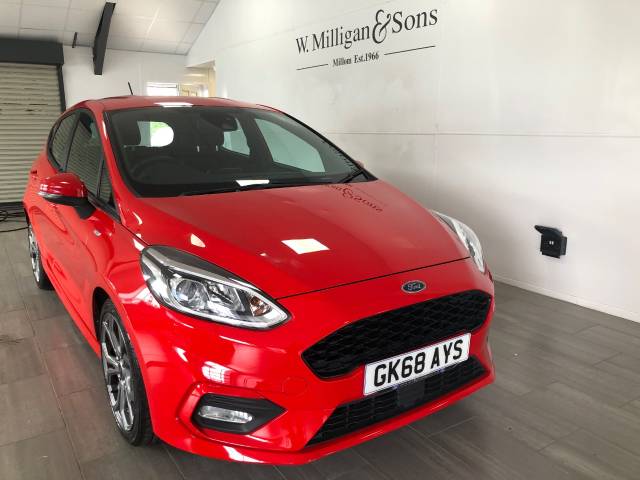 Ford Fiesta 1.0 EcoBoost 140 ST-Line 5dr Hatchback Petrol Red